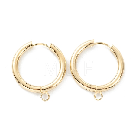 201 Stainless Steel Huggie Hoop Earring Findings STAS-P283-01K-G-1