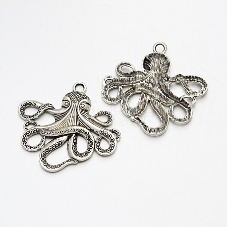 Tibetan Style Alloy Big Pendants TIBEP-A15669-AS-NR-1
