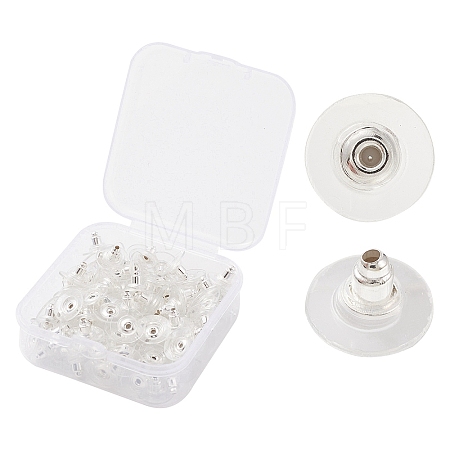100Pcs Iron Clutch Earring Backs FIND-YW0004-11-1