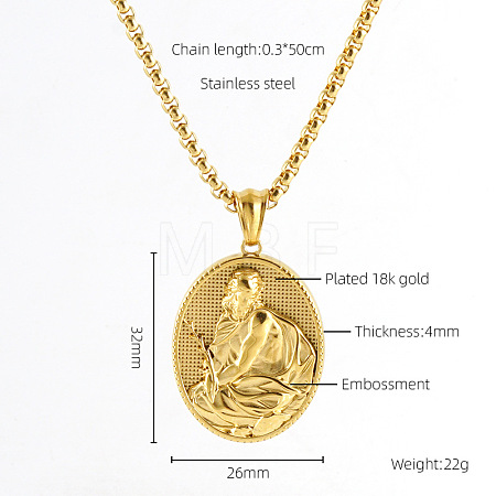 304 Stainless Steel Pendant Necklaces FS-WG0CD66-06-1