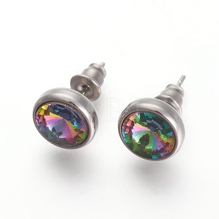 304 Stainless Steel Stud Earrings EJEW-F182-A11-1