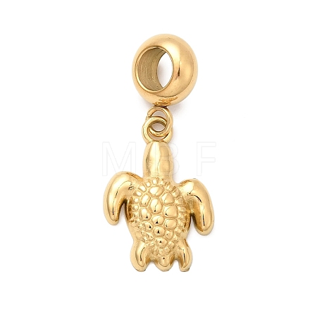 304 Stainless Steel Sea Animal European Dangle Charms STAS-D153-04A-G-1