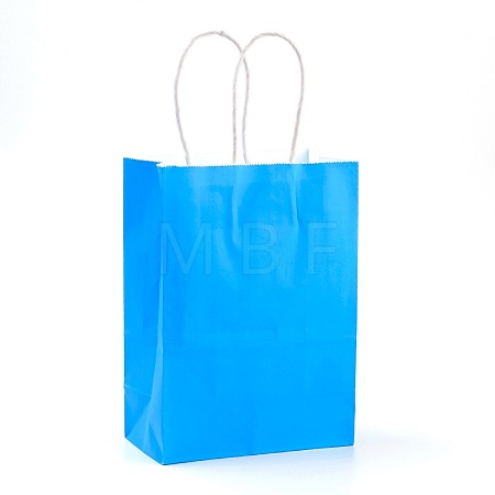 Pure Color Kraft Paper Bags AJEW-G020-D-01-1