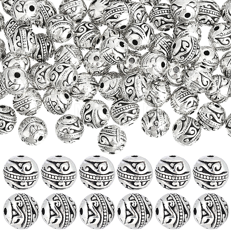 100Pcs Tibetan Style Alloy Beads TIBE-PA0001-07-1