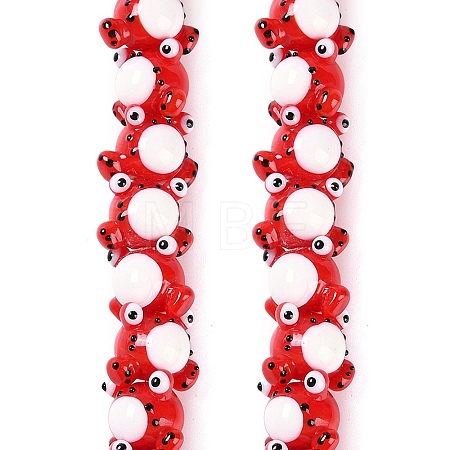 Handmade Lampwork Beads Strands LAMP-P066-07A-1