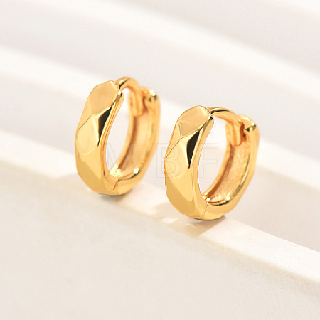 Elegant Classic Fashionable Gold Plated Brass Hoop Earrings for Women LS-DC8873-1