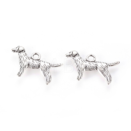 Tibetan Style Alloy Puppy Pendants LF9881Y-NF-1