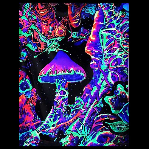 Polyester Glow in The Dark Wall Tapestry AJEW-WH0042-47E-1