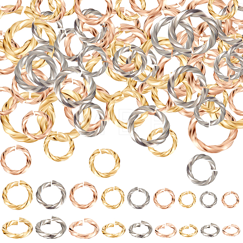 90Pcs 9 Styles 304 Stainless Steel Jump Rings STAS-BBC0002-95-1