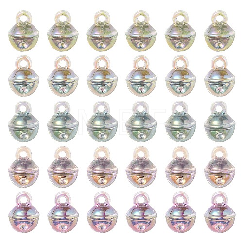 UV Plating Rainbow Iridescent Transparent Acrylic Pendant OACR-P010-06-1