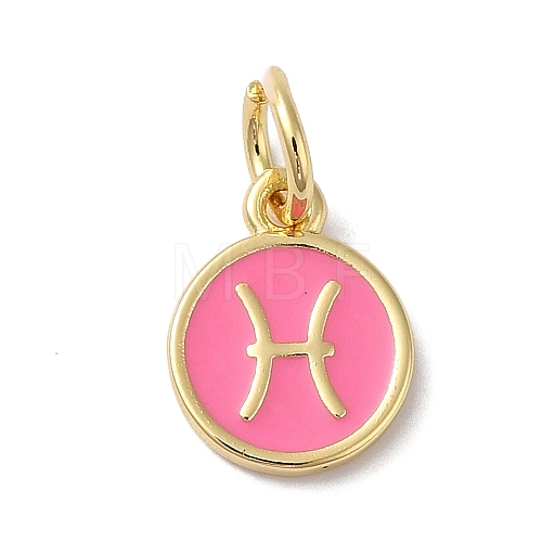 Real 18K Gold Plated Brass Enamel Charms KK-L216-001G-A04-1