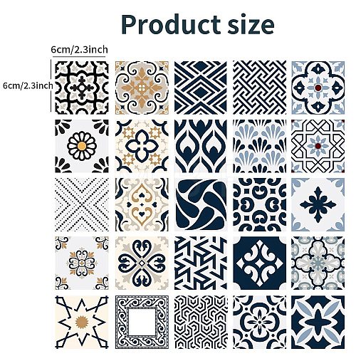 Self-adhesive Paper Wall Stickers DIY-H173-22B-1