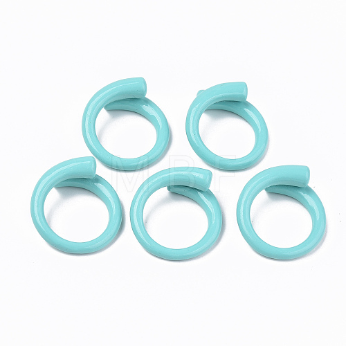 Spray Painted Alloy Cuff Rings X-RJEW-T011-14-RS-1
