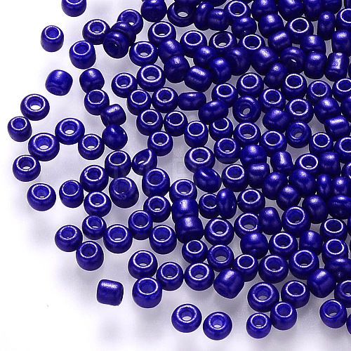 12/0 Baking Paint Glass Round Seed Beads SEED-S036-01A-07-1