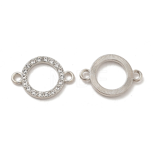 Alloy Connector Charms with Crystal Rhinestone FIND-H039-81P-1