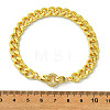 Brass Micro Pave Clear Cubic Zirconia Link Bracelets BJEW-JB13735-5