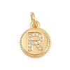 Brass Micro Pave Clear Cubic Zirconia Charms CU-CBA56CE-12G-R-1