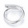 Brass Wire Wrap Open Cuff Ring for Women RJEW-T001-95P-2