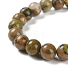 Natural Rhyolite Jasper Stretch Beaded Bracelets G-A185-01S-6