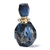 Assembled Synthetic Pyrite and Imperial Jasper Openable Perfume Bottle Pendants G-R481-14A-1