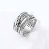 304 Stainless Steel Twisted Wire Design Finger Rings LS-DM2174-2-2