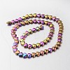 Electroplate Non-magnetic Synthetic Hematite Bead Strands X-G-F300-22A-02-2
