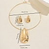Iron Teardrop Pendant Choker & Stud Earring Sets for Women HI1205-2