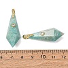Natural Amazonite Beaded European Dangle Charms GG-CBA9389-03I-2