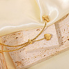 304 Stainless Steel Heart Tassel Lariat Necklaces for Women WG6DC06-01-1