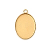 Ion Plating(IP) 304 Stainless Steel Pendant Cabochon Settings STAS-WH0055-02B-G-1
