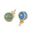 Natural Mixed Stone & Natural Cultured Freshwater Pearl Pendants PALLOY-JF05992-2