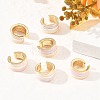 Brass Stripe C-Shaped Cuff Earrings EJEW-D321-03G-1