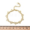 Heart Brass Micro Pave Cubic Zirconia Link Chain Bracelets BJEW-L715-01G-01-5