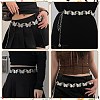 Butterfly Link Chain Waist Chains with Resin AJEW-CJC0006-02AS-7