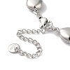 304 Stainless Steel Teardrop Link Chain Bracelets for Women BJEW-I315-07P-3