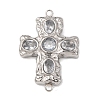 304 Stainless Steel Pave Cubic Zirconia Connector Charms STAS-P421-03P-2