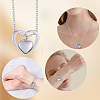 1Pc 304 Stainless Steel Heart Pendant Urn Ashes Necklaces NJEW-CN0001-19P-4
