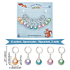 Alloy Enamel Shell Pendant Locking Stitch Markers HJEW-AB00057-2