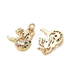 Ocean Brass Micro Pave Colorful Cubic Zirconia Pendants CU-CBAF3CF-02E-02-2