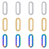 36Pcs 3 Colors 304 Stainless Steel Linking Ring STAS-DC0014-16-1