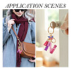 Alloy Resin Butterfly Keychains KEYC-TADJ0002-02G-N-7