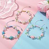 3Pcs Synthetic Turquoise & Natural Howlite & Imitated Pearl Acrylic Beads Beaided Bead Bracelets BJEW-MZ00343-1