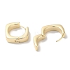 Rhombus Brass Hoop Earrings for Women EJEW-U008-07G-2