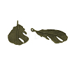Tibetan Style Alloy Feather Large Pendants LS-TIBEP-K1720-AB-NR-1