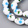 Frosted Handmade Lampwork Beads Strands LAMP-N037-03B-3