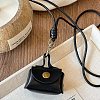 Mini PU Leather Headphone Bag Hanging Neck Pouches NJEW-G198-01B-1