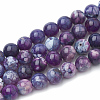 Dyed Natural Crackle Agate Beads Strands X-G-T100-04B-1