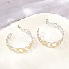 304 Stainless Steel Oval Stud Earrings for Women SA-CBA45D5-31GP-1
