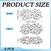 6Pcs Flower Glass Rhinestone Cabochons DIY-FG0010-18B-2