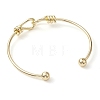 Teadrop Knot Brass Cuff Bangles BJEW-D039-42G-3